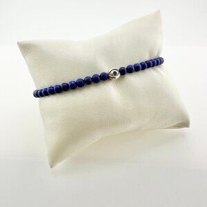 David Yurman Spiritual Beads Evil Eye Bracelet w/ Lapis Lazuli & Sapphire - 8"
